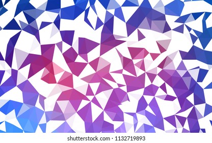 Light Blue, Red vector polygonal pattern. Shining polygonal illustration, which consist of triangles. Brand new style for your business design.