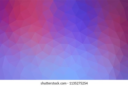 Light Blue, Red vector polygonal template. Elegant bright polygonal illustration with gradient. Triangular pattern for your design.