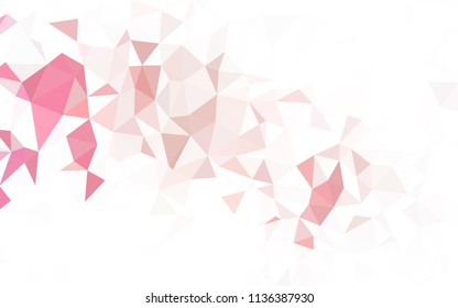 Light Blue, Red vector polygonal template. Colorful abstract illustration with triangles. Template for cell phone's backgrounds.