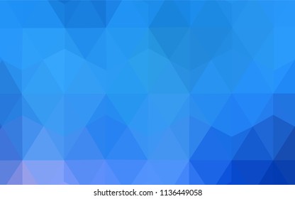 Light Blue, Red vector polygonal pattern. Triangular geometric sample with gradient.  New template for your brand book.