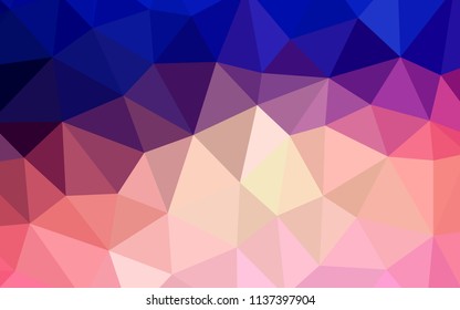 Light Blue, Red vector polygonal pattern. A sample with polygonal shapes. A completely new design for your leaflet.