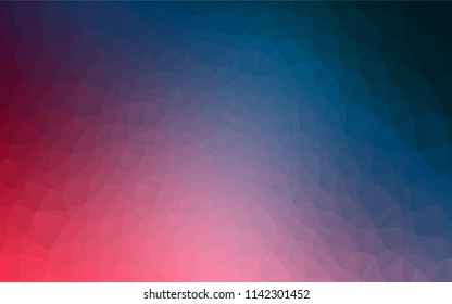 Light Blue, Red vector polygonal template. Modern geometrical abstract illustration with gradient. A new texture for your design.