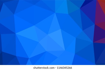 Light Blue, Red vector polygonal background. Modern abstract illustration with triangles. Triangular pattern for your design.