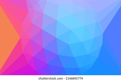 Light Blue, Red vector polygonal pattern with a diamond. Colorful illustration with gradient. A new texture for your web site.