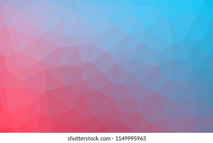 Light Blue, Red vector polygonal background. Shining illustration, which consist of triangles. The completely new template can be used for your brand book.