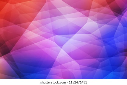 Light Blue, Red vector polygonal background. Shining polygonal illustration, which consist of triangles. Pattern for a brand book's backdrop.