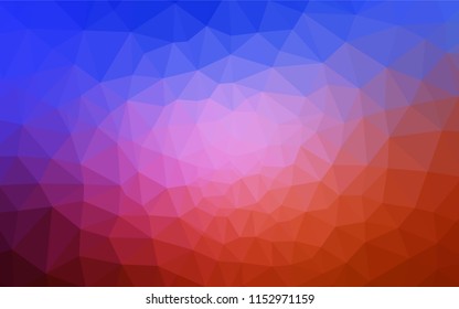 Light Blue, Red vector polygonal background. Creative geometric illustration in Origami style with gradient. Template for cell phone's backgrounds.
