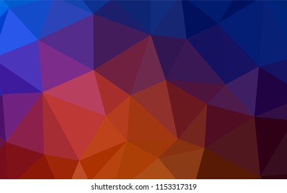 Light Blue, Red vector polygonal template. Geometric illustration in Origami style with gradient.  Brand new design for your business.