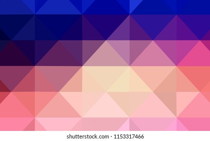 Light Blue, Red vector polygonal background. Colorful illustration in abstract style with triangles. A completely new template for your banner.