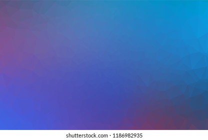 Light Blue, Red vector polygonal template. A sample with polygonal shapes. The textured pattern can be used for background.