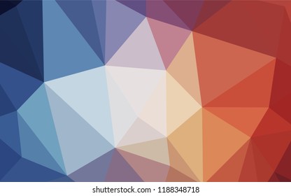Light Blue, Red vector polygonal pattern. A sample with polygonal shapes. Brand new style for your business design.