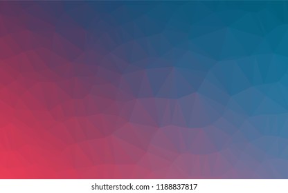 Light Blue, Red vector polygonal pattern. Shining colored illustration in a Brand new style. The template can be used as a background for cell phones.