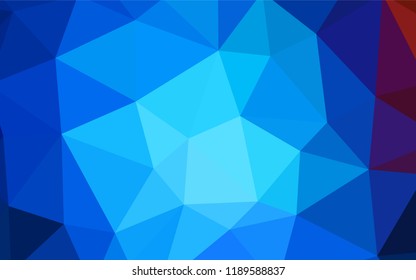 Light Blue, Red vector polygonal background. Colorful illustration in polygonal style with gradient. New template for your brand book.