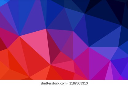 Light Blue, Red vector polygonal pattern. A sample with polygonal shapes. Completely new template for your banner.