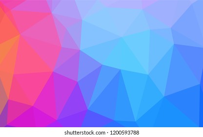 Light Blue, Red vector polygonal pattern. Colorful abstract illustration with gradient. A completely new template for your business design.