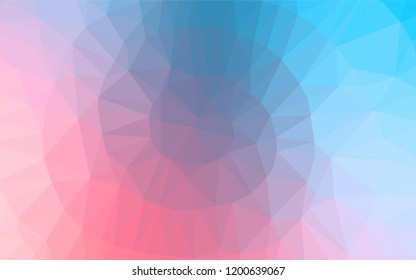 Light Blue, Red vector polygonal background. An elegant bright illustration with gradient. The elegant pattern can be used as part of a brand book.