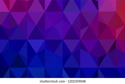 Light Blue, Red vector polygonal template. Triangular geometric sample with gradient.  A completely new design for your leaflet.