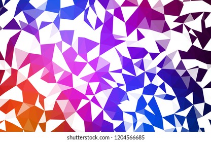 Light Blue, Red vector polygonal background. Triangular geometric sample with gradient.  Pattern for a brand book's backdrop.