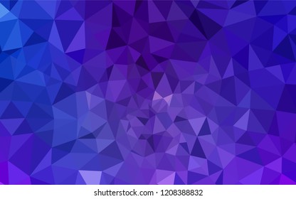 Light Blue, Red vector polygonal background. Shining colorful illustration with triangles. Best triangular design for your business.