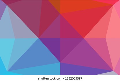 Light Blue, Red vector polygonal template. Colorful illustration in abstract style with gradient. A completely new design for your business.