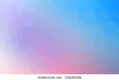 Light Blue, Red vector polygonal template. Creative geometric illustration in Origami style with gradient. A completely new template for your business design.