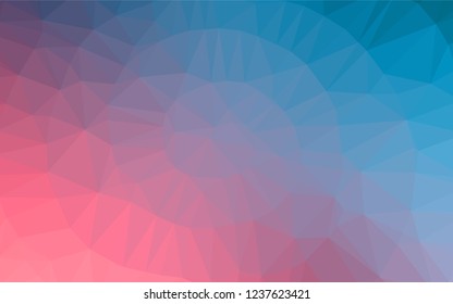 Light Blue, Red vector polygonal background. Creative geometric illustration in Origami style with gradient. A completely new design for your business.