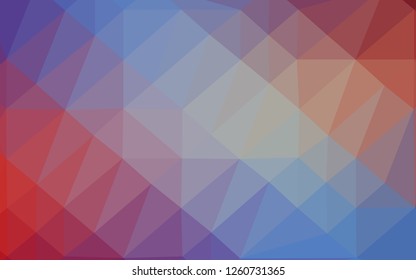 Light Blue, Red vector polygonal background. Glitter abstract illustration with an elegant design. Brand new design for your business.