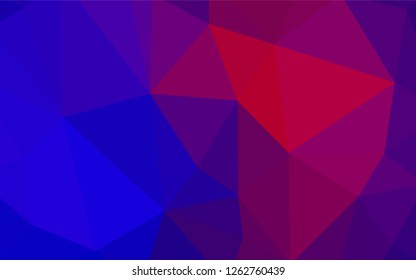 Light Blue, Red vector polygonal pattern. Creative geometric illustration in Origami style with gradient. A new texture for your web site.
