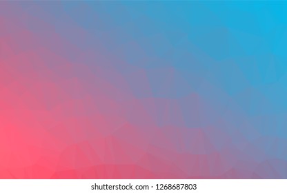 Light Blue, Red vector polygonal template. Modern geometrical abstract illustration with gradient. A completely new template for your business design.