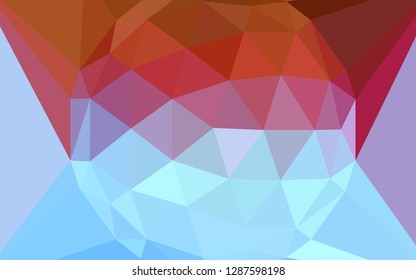 Light Blue, Red vector polygonal template with a diamond. A sample with polygonal shapes. Pattern for a brand book's backdrop.