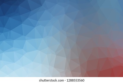 Light Blue, Red vector polygonal template. A vague abstract illustration with gradient. Template for your brand book.