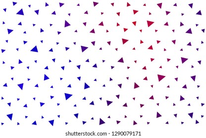 Light Blue, Red vector  polygonal background. Colorful illustration in polygonal style with gradient. Completely new template for your banner.