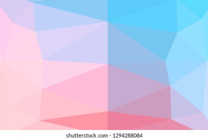 Light Blue, Red vector polygonal template. Brand new colorful illustration in with gradient. New texture for your design.