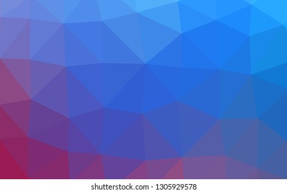 Light Blue, Red vector polygonal pattern. Colorful illustration in abstract style with gradient. Brand new style for your business design.