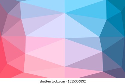 Light Blue, Red vector polygonal template. A completely new color illustration in a vague style. Brand new design for your business.