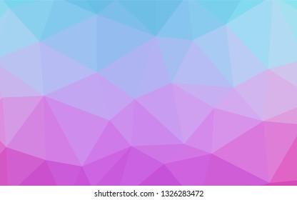 Light Blue, Red vector polygonal pattern. Creative geometric illustration in Origami style with gradient. Best triangular design for your business.
