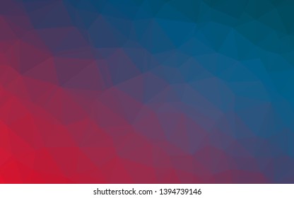 Light Blue, Red vector polygonal background. A completely new color illustration in a vague style. Template for your brand book.