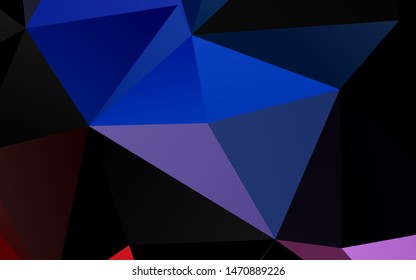 Light Blue, Red vector polygonal background. A sample with polygonal shapes. Completely new template for your business design.