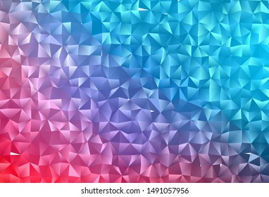 Light Blue, Red vector polygonal pattern. Modern geometrical abstract illustration with gradient. Elegant pattern for a brand book.