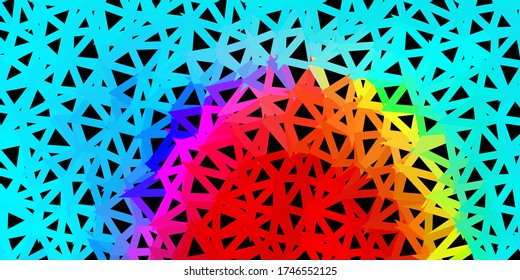 Patrón poligonal vectorial rojo, azul claro. Ilustración abstracta moderna con triángulos poligonales. Tu negocio.