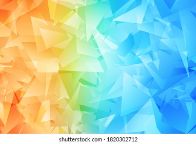 Light Blue, Red vector polygonal pattern. Elegant bright polygonal illustration with gradient. Textured pattern for your backgrounds.