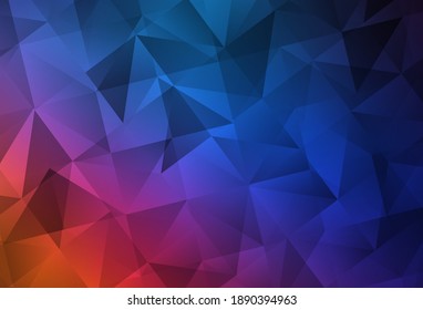 Light Blue, Red vector polygonal pattern. A sample with polygonal shapes. Pattern for a brand book's backdrop.