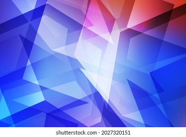 Light Blue, Red vector polygonal template. Shining colorful illustration with triangles. Brand new design for your business.