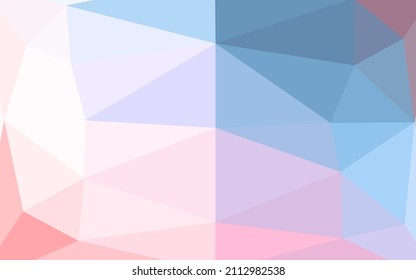 Light Blue, Red vector polygonal pattern. Modern geometrical abstract illustration with gradient. New texture for your design.