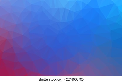 Hellblaues, rotes, polygonales Muster. Ein Muster mit polygonalen Formen. Dreieckiges Muster für Ihr Business-Design.