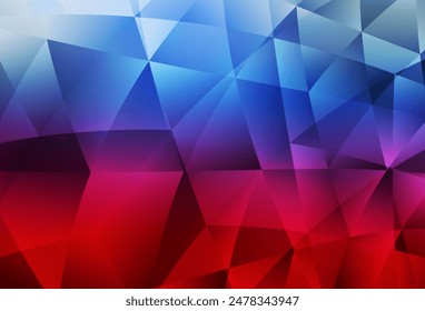 Light Blue, Red vector polygonal template. Colorful illustration in abstract style with triangles. Brand new style for your business design.