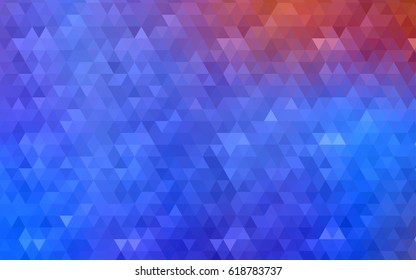 Light Blue, Red vector polygonal illustration, which consist of triangles. Triangular design for your business. Creative geometric background in Origami style with gradient