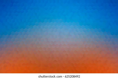 Light Blue, Red vector polygonal illustration, which consist of hexagons. Hexagonal design for your business. Creative geometric background in Origami style with gradient