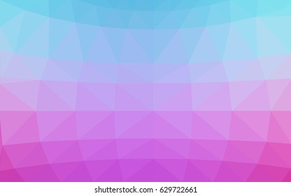 Light Blue, Red vector polygonal illustration, which consist of triangles. Triangular pattern for your business design. Geometric background in Origami style with gradient. 