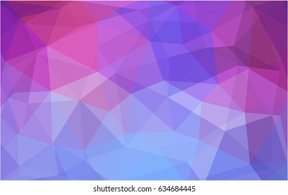 Light Blue, Red vector polygonal illustration, which consist of triangles. Triangular design for your business. Creative geometric background in Origami style with gradient